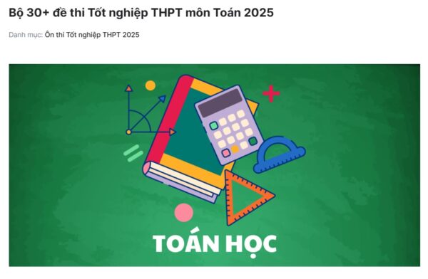Hava ra mắt bộ đề thi tốt nghiệp THPT 2025 môn Toán bo de thi tot nghiep THPT 2025 mon Toan 6 e1739436941772