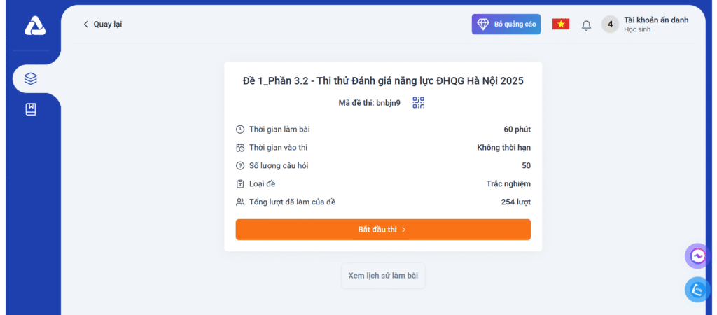 Thi thử ĐGNL online: Mẹo làm bài trên máy tính hiệu quả